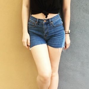 High Rise denim shorts pieced edition